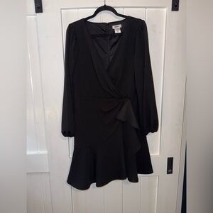 DKNY Elegant Black Wrap Dress